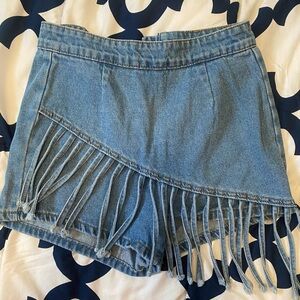 Denim skort